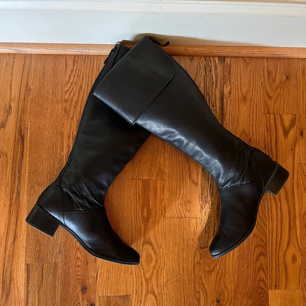 Seychelles Over-the-Knee Rear Zip Boots Black Sz‎ 9